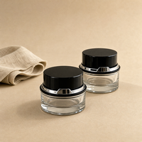 Ensembles d'emballages cosmétiques en verre : pots à crème 30, 50, 100 g, flacons compte-gouttes pour huile capillaire 30 ml, flacons à lotion uniques avec pompe à pression 50, 100, 120 ml