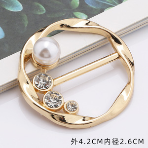 Boucles d'angle en alliage de zinc durables pour t-shirts et chemises d'été - Boucles carrées sécurisées en forme de perle pour la vente en gros - Product Image 2