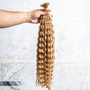 Extensiones de Cabello Rizado Rubio Indio Remy, Doble Trama a Máquina, 100g, Hairroot India HRI-07-Curly Indian Weave - Product Image 1