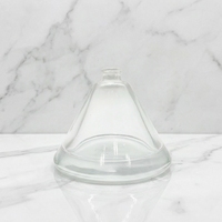 Bouteille de parfum en verre en forme de pyramide inversée, vente en gros d'usine - Flacon portable pour cosmétiques, recharges de parfum et huiles essentielles