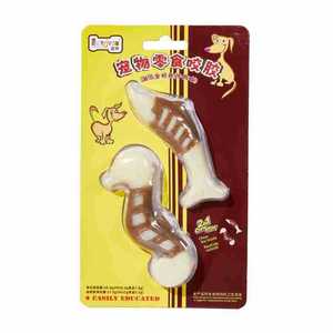 Jouet à mâcher pour chien, forme de hippocampe, en nylon et cuir, taille moyenne, pour chiens - Product Image 1