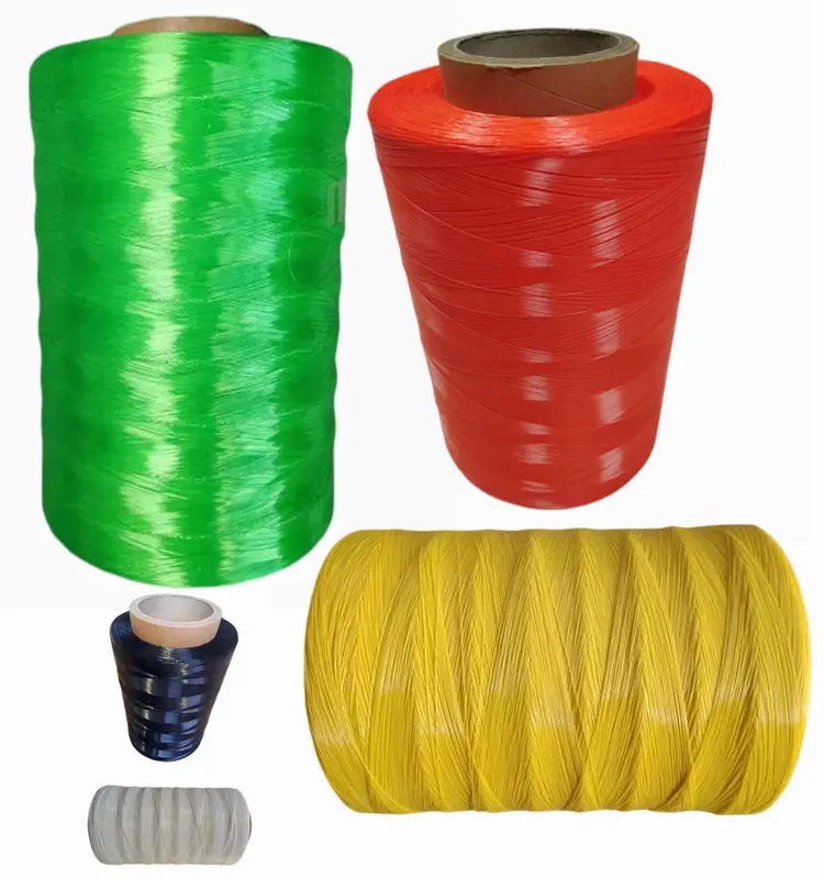 0.25mm 500Denier 600Dtex 0.40mm green 100% PP monofilament Polyethylene materials yarn thread for knitting fabrics & braiding
