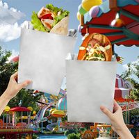 Sacs en papier pour kebab de haute qualité, personnalisés, avec doublure en aluminium pour barbecue, sandwichs et poulet rôti