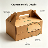 Individuelle Kraft-Geschenkbox mit Tragegriff, recycelbar, für tragbare Geschenkverpackungen, Musterbestellung möglich.