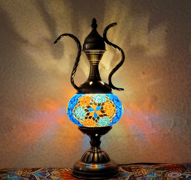 DIY Flexible Electric Mosaic Dome Lamp Kit with LED Turkish Table Lamp for Parent Child Couples