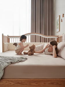 Özel ayarlanabilir Beechwood başucu beşik, yenidoğan ve yürümeye başlayan için uzatılabilir genişlik ve yükseklik ile katı ahşap co-uyuyan - Product Image 3