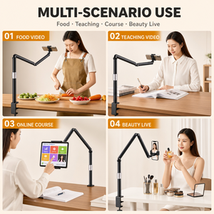 Soporte para <span class=keywords><strong>Teléfono</strong></span> <span class=keywords><strong>de</strong></span> Aluminio Resistente con Rotación <span class=keywords><strong>de</strong></span> 360 Grados °   Soporte <span class=keywords><strong>de</strong></span> Escritorio Giratorio con Clip <span class=keywords><strong>de</strong></span> Brazo Largo, Capacidad <span class=keywords><strong>de</strong></span> Carga <span class=keywords><strong>de</strong></span> 1.5 kg, Sin Deformación, Universal para 4-12.9 Pulgadas, OEM al por Mayor - Product Image 3