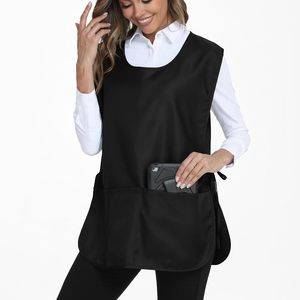 FOXA Unisex Apron With 3 Pockets Water Resistant <b>Smock</b> Vest For Cooking Kitchen <b>Garden</b> Cleaning Art - Product Image 5