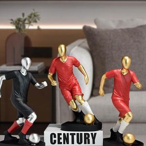 Dropshipping Shopify Simple and Creative Football Player Resin Figurine Home TV <b>Cabinet</b> Wine <b>Cabinet</b> Study <b>Desk</b> Decoration - Product Image 2