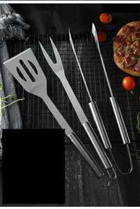 ชุดอุปกรณ์บาร์บีคิวสแตนเลส LMK009 สำหรับกิจกรรมกลางแจ้ง 3 ชิ้น อุปกรณ์ทำอาหารปิ้งย่าง - Product Image 2