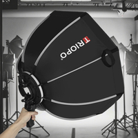 Triopo Portable Bowens Mount pour Softbox Octogone Umbrella 55cm 65cm 90cm Extérieur pour Softbox pour Godox Jinbei Photo Studio