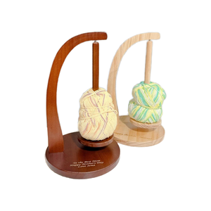 Custom Magnetic Wooden Yarn <b>Holder</b> for Knitting and Crocheting Rotating Yarn Spinner with Wall Hanging Design for Christmas - Product Image 2