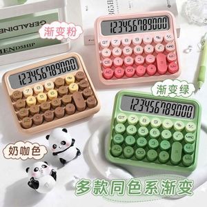เครื่องคิดเลขพลาสติกแบบกดปุ่ม สีชมพู น่ารัก หน้าจอ LCD ขนาดใหญ่ 12 หลัก ใช้แบตเตอรี่ เหมาะสำหรับนักเรียน - Product Image 2