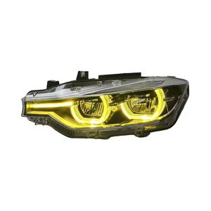Éclairage automobile SJC, style Ikon pour BMW Série 3 F30 F31 F35 2013-2018, phares jaunes/blancs/ambre, feux de jour tricolores - Product Image 3