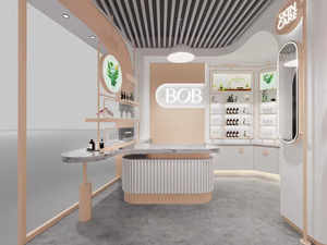 Conception d'intérieur de boutique de cosmétiques, service de personnalisation complet pour les aménagements de boutiques de maquillage commerciales, décoration minimaliste de magasin de cosmétiques - Product Image 2