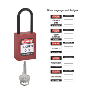 Cadenas LOTO Elecpopular, corps <span class=keywords><strong>de</strong></span> serrure en plastique, cylindre en cuivre <span class=keywords><strong>de</strong></span> 38 mm, anse en nylon, anse en acier, cadenas <span class=keywords><strong>de</strong></span> sécurité, verrouillage <span class=keywords><strong>de</strong></span> sécurité - Product Image 3