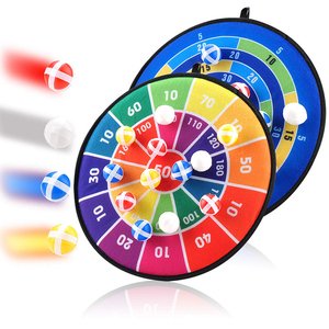 14 इंच सुरक्षित कपड़े कपड़े डर्ट बोर्ड फैशन पैटर्न 12 हुक लूप स्टिक बॉल बच्चों के लिए प्लास्टिक क्लासिक खिलौने - Product Image 6