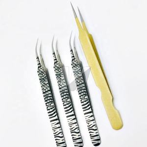 แหนบต่อขนตาสเตนเลสแบบคงทนสีเคลือบสีโลโก้แบบกำหนดเอง - Product Image 4