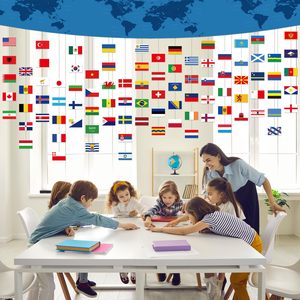 Bandiera della mappa <span class=keywords><strong>del</strong></span> <span class=keywords><strong>mondo</strong></span> pavese di paese con decorazione a un lato o doppio lato con bandiera di stringa - Product Image 6