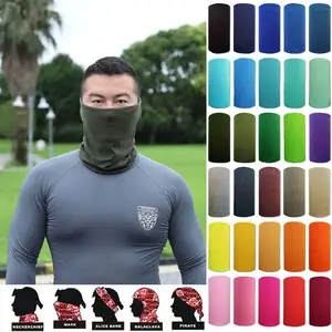 Schlussverkauf einfarbig schlauch nahtlos Nacken-Gaiter Bandana für Outdoor-Aktivitäten Radfahren Polyester-Nacken-Gaiter