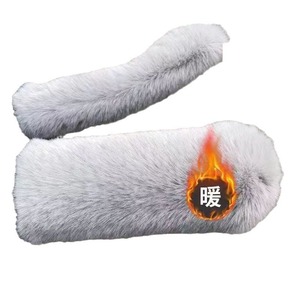 Electric Vehicle Handlebar Gloves Imitation <b>Rabbit</b> Fur Warm Covers For Motorcycle Tricycle Adult Use - Product Image 1