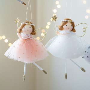 Nouveau produit, pendentif en forme de cœur-ange de style conte de fées, décoration d'arbre de Noël pour filles - Product Image 1