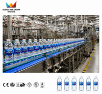 Machine de remplissage automatique de bouteilles PET contrôlée par PLC, 2000-24000 BPH, économe en énergie, pour eau minérale et eau purifiée, rinçage inclus