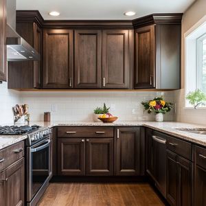 Cuisine moderne compacte tout-en-un, unités de garde-manger mobiles en 3 pièces, panneau de porte laqué, contreplaqué, appartements, robinet inclus - Product Image 2