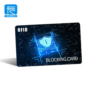 Custom Printed Hot Sale Anti Theft Anti Skimming Credit Card Protector Card RFID Blocking Card