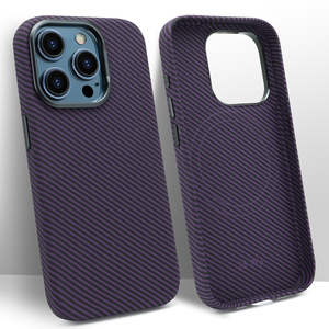 Funda de teléfono de lujo VIETAO para Iphone 15 Pro Max fibra de carbono caliente magnética con estilo de lente de cámara con estampado de Metal - Product Image 5