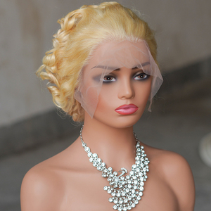 Peluca de Cabello Humano Virgen Peruano Pre-ALL 13x4 Three-Go sin Pegamento, Transparente, con Frente de Encaje, 28 Pulgadas, Rubio 613 - Product Image 6