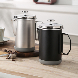 Acier inoxydable Presse Française <span class=keywords><strong>Cafetière</strong></span> Infusion Froide Espresso Thé Plongeur Portable Voyage Camping Extérieur Durable <span class=keywords><strong>Filtre</strong></span> - Product Image 1