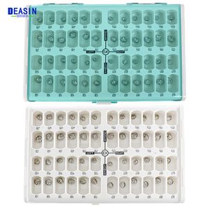 48 pezzi denti per bambini adulti temporanei molari primari in acciaio inox ortodontico denti pediatrici corone bretelle materiali odontoiatria - Product Image 3