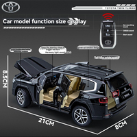 Maquette de Voiture Moulée Sous Pression 1:24 LAND CRUISER LC300 avec Clé RC Sonore et Lumineuse Voiture en Métal à Rétrofriction Jouets Coche Modelo Del Metal