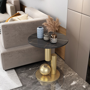 Stein-Couchtisch-<span class=keywords><strong>Set</strong></span> Moderner Minimalistischer Mobiler Beistelltisch für Wohnzimmer Luxuriöses Design Eck-Beistelltische - Product Image 5