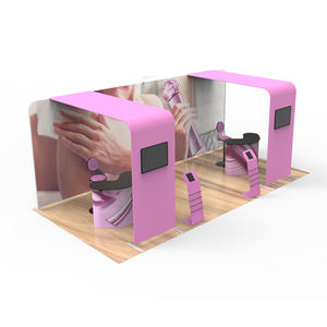 3x6 Tragbarer Faltbarer Aluminium-Messestand mit Spannstoff-Hintergrundwand und Trennwänden für Messen und Werbung OEM - Product Image 3