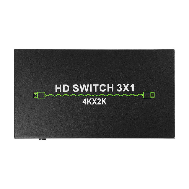HD Video 2.0V 4Kx2K Switcher 3X1 (Supporting 3D, 1080P, 4Kx2K Resolutions) with Remote Control,