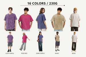 T-shirt personnalisé en coton 100% lourd 230G, OEM ODM, coupe ample unisexe, col rond, manches courtes, avec logo - Product Image 3