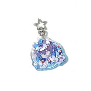 Customizable Double Sided Holographic Star <b>Keychain</b> Printable Epoxy Acrylic Carabiner Light Plastic Keycharm Design Your Own Key - Product Image 5