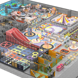 Aoleao Aire de jeux intérieure personnalisée pour enfants, avec karting, toboggan, piscine à balles et structure d'escalade, certifiée CE TUV CPC - Product Image 1