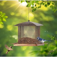 Mangeoire à oiseaux en tube métallique Oniya, mangeoire à graines d'arachide, mangeoire pour oiseaux sauvages, station d'alimentation pour oiseaux suspendue en extérieur, jardin, cour arrière