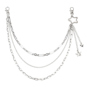 โซ่คาดเอวทรงดาว โลหะผสมสังกะสี หลายชั้น สไตล์ฮิปฮอป พังก์ สำหรับใส่กับกางเกงในชีวิตประจำวัน - Product Image 5