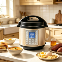 Cuisinière à pression électrique numérique pour usage domestique, avec cuve antiadhésive, multicuiseur