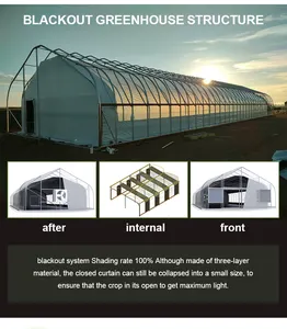 Производство высококачественных свет лишения мульти диапазона сельскохозяйственных зеленых домов для травы