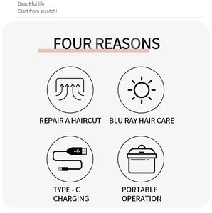 Tondeuse à cheveux électrique portable automatique 2026 pour pointes fourchues, rechargeable sans fil, coupe-pointes fourchues, tondeuse, peigne lissant - Product Image 3