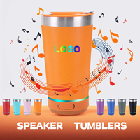 Bouteille isotherme en acier inoxydable 304 de 16 oz avec haut-parleur Bluetooth intégré et ouvre-bouteille, idéale pour les cadeaux (vente en gros)