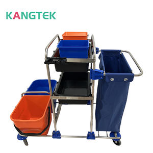 2024 Professionele Ziekenhuis Hotel Meubels Dressing Vuile Massief Linnen Waskar Medische Linnen Trolley Met Wielen - Product Image 3