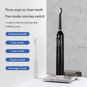 Brosse à dents électrique sonique automatique rechargeable par USB pour adultes, 5 modes, étanche IPX7, poils doux, brosse à dents intelligente - Product Image 4