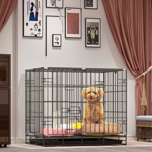 Animaux de compagnie autres Cages en acier inoxydable <span class=keywords><strong>Cage</strong></span> transporteurs fil pour maisons vente grand chat chenil métal extérieur chien clôture métal - Product Image 2