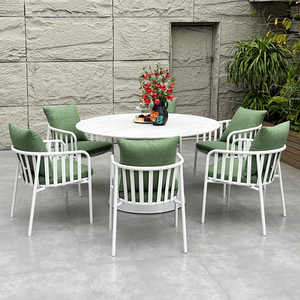 Set da Giardino 6 Pezzi con <span class=keywords><strong>Tavolo</strong></span> da Pranzo Retrattile e <span class=keywords><strong>Sedie</strong></span> per Esterni - Product Image 3